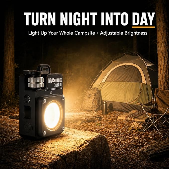 Portable Camping Light, 3500LM Adjustable LED Camping Lantern Rechargeable with 2.5-15H Runtime&Screen, Alloy Waterproof Camp Light for Power Outages, Emergency, Hurricane(2-Pack Black)