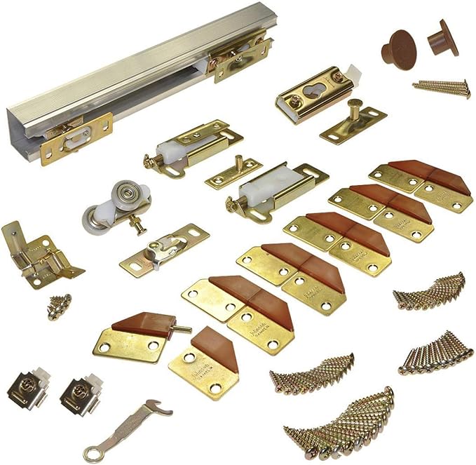 Johnson Hardware 100FD Commercial Grade Bi-Fold Door Hardware (72" - 4 Door System)