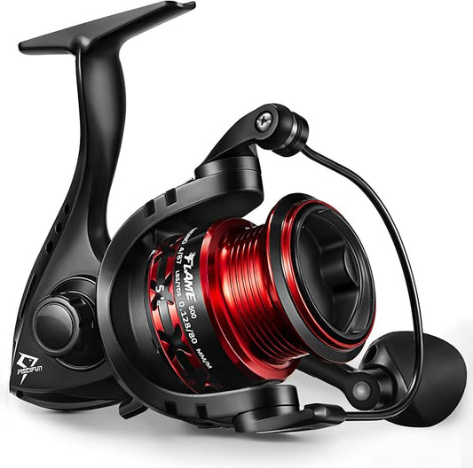 Piscifun Flame Spinning Reels, Lightweight 9+1BB Ultra Smooth Spinning Fishing Reels, 19.8LBs Max Drag