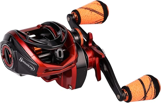 Sougayilang Baitcasting Reels - Colorful Fishing Reel, 8.0:1/7.3:1 Gear Ratios, 9+1 BB, Magnetic Braking System