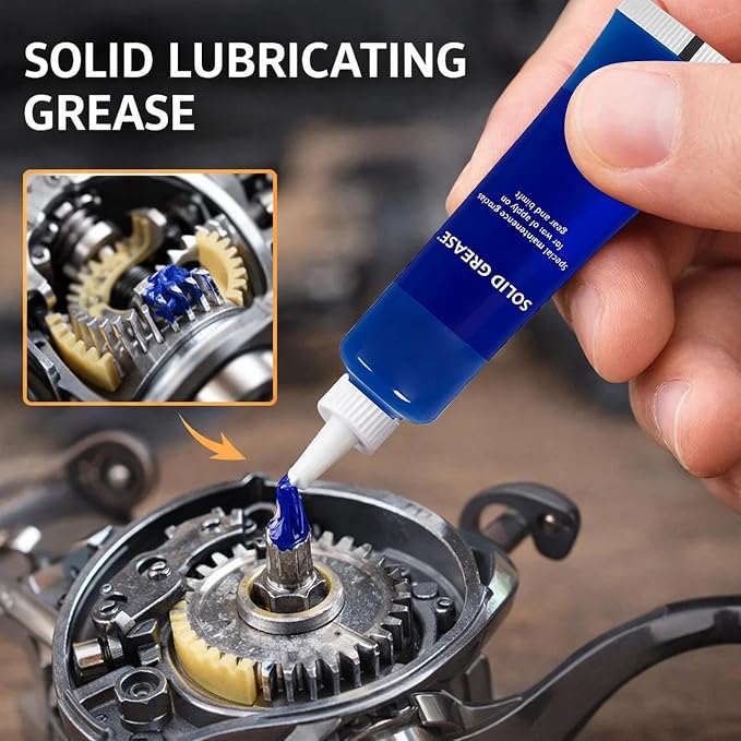 TBTFW Fishing Reel Grease, Fishing Reel Oil, Long-Lasting Lubrication, Set for All Types of Fishing Reels(1set or 2sets)
