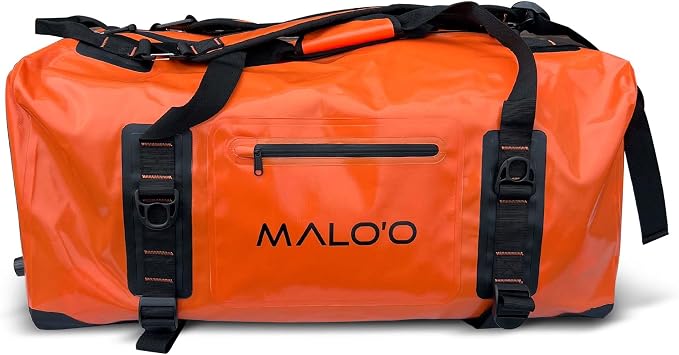 Malo’o 60L & 90L Airtight Waterproof Duffel Bag Backpack – Heavy Duty Dry Bag with Waterproof Zipper, Submersible Gear Bag for Fishing, Boating, Camping, Travel & Outdoor Adventure