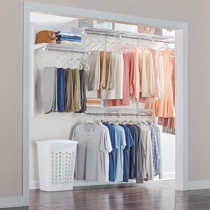 Rubbermaid Configurations Expandable Closet Organizer Kit, White