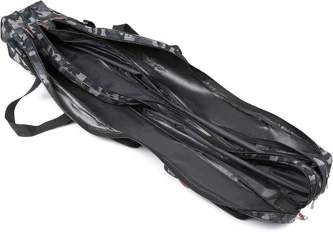 Lixada Fishing Rod Case - 3 Layers Oxford Bag, Portable Folding Carrier for Rods and Reels, Tackle Storage Travel Bag, 90cm/120cm/150cm Optional