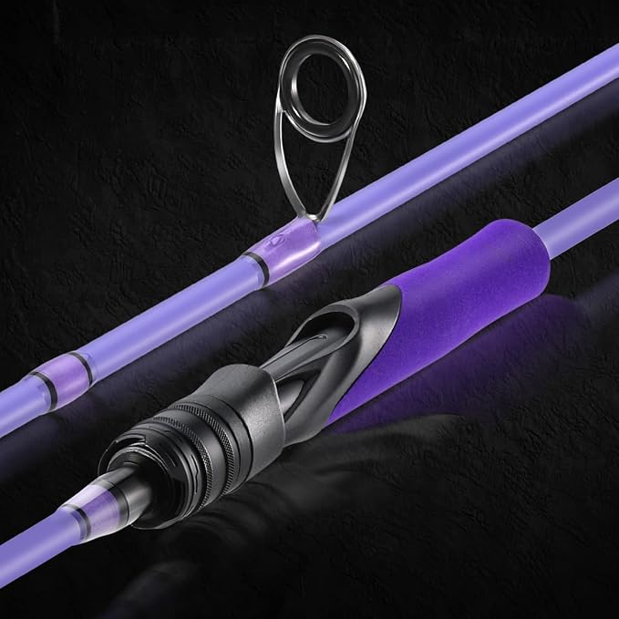 Sougayilang Spinning Combo – 5.2:1 Gear Ratio, IM6 Graphite 2-Piece Rod, Stainless Steel Guides for Bass, Trout, Panfish – Lightweight Freshwater Fishing Kit