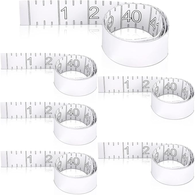 6 Pcs Fish Ruler Decal Fish Measuring Tape Sticker for Boat Adhesive Fishing Ruler Transparent Waterproof Fish Sticker Clear Tape Measure for Boats Kayak Net Gaff Fishing Accessories