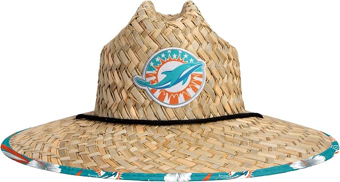 FOCO Men's NCAA College Team Logo Floral Straw Sun Hat