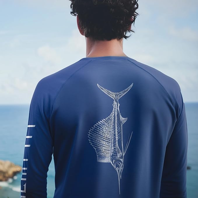 Palmyth Fishing Shirts for Men Long Sleeve UPF 50+ T Shirt Sun Protection Tee