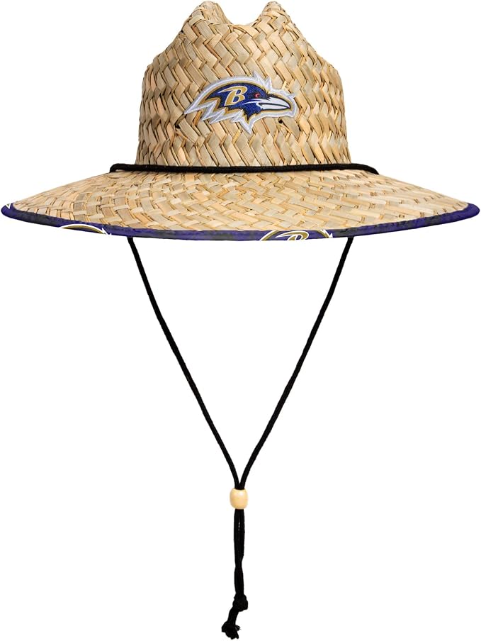 FOCO Men's NCAA College Team Logo Floral Straw Sun Hat