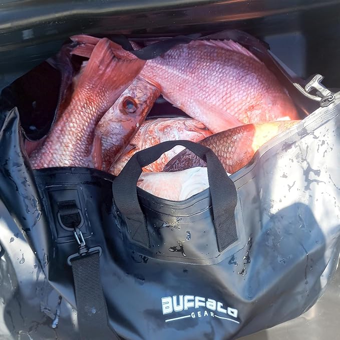 Buffalo Gear Fish Tournament Weigh in Bag for Bass Fishing, Heavy Duty Fish Bag for Caught Fish Waterproof,Leakproof,Puncture Resistant