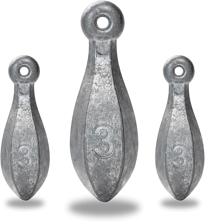 BLUEWING Bank Sinker 1LB/2LB/3LB/5LB/6LB Box Fishing Weights Saltwater Bullet Lead 1oz,2oz,3oz,5oz,8oz,10oz,12oz,16oz,32oz