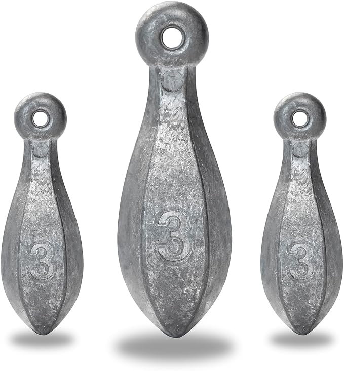 BLUEWING Bank Sinker 1LB/2LB/3LB/5LB/6LB Box Fishing Weights Saltwater Bullet Lead 1oz,2oz,3oz,5oz,8oz,10oz,12oz,16oz,32oz
