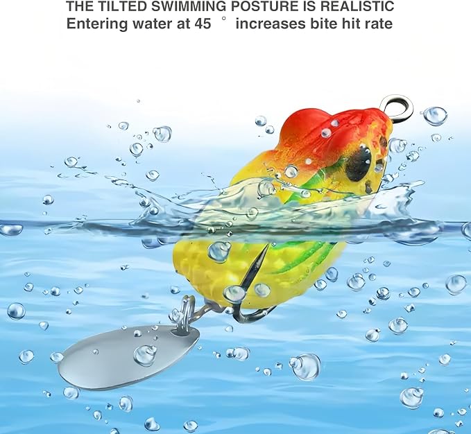 5PCS Frog Lures for TopWater Bass Fishing Lures,Freshwater and Saltwater Fishing Gear Kit for 2026 Surprise Gift