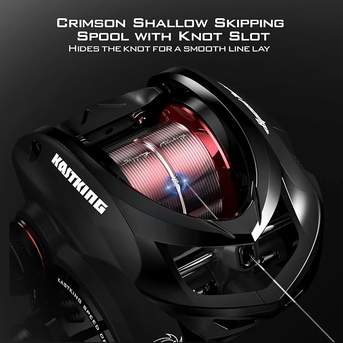 KastKing Speed Demon Elite Fishing Reel, World's Fastest 10.5:1 Gear Ratio/Deadbolt Baitcasting Reel, 10+1 Shielded Stainless Steel BB, CNC Lightweight Aluminum Frame, Available in Skipping Version