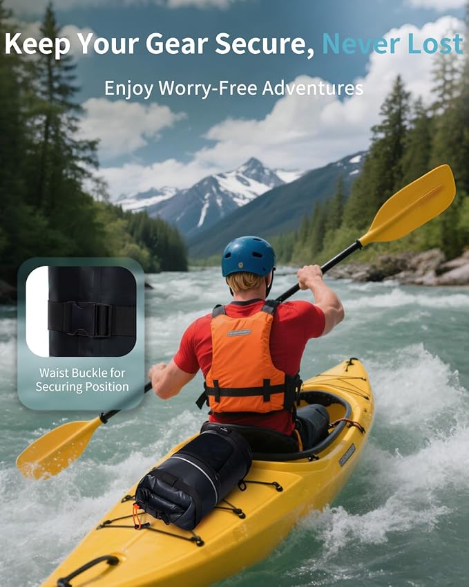 ECOHUB Waterproof Dry Bag for Women Men, 5L/10L/20L Roll Top Lightweight Dry Storage Bag Backpack for Travel Kayaking Hiking Floating with Waterproof Phone Case