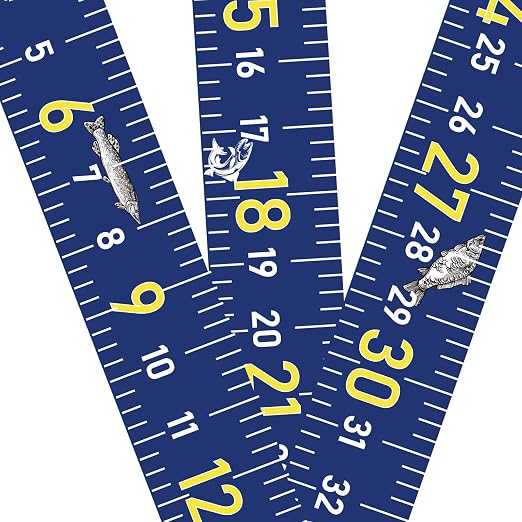 Fishing Ruler for Boat 51" Self-Adhesive Fish Measuring Decals (3 Pack) Waterproof Self Adhesive Measuring Ruler Tape (BU)