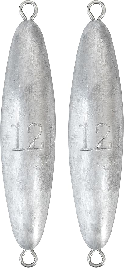 BLUEWING Torpedo Sinker Through Wire Fishing Weight Saltwater Bullet Lead Double Ringed 2oz-48oz