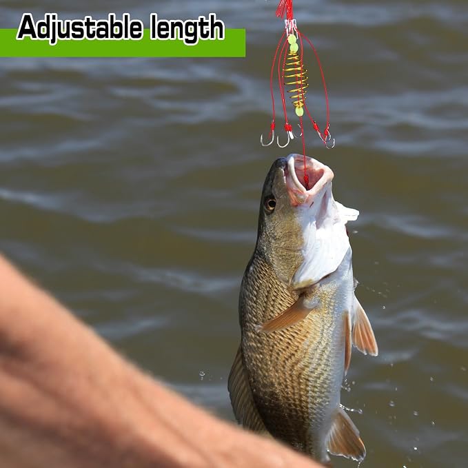 Teenyyou 9 Pack Carp Fishing Baits Hooks with Fishing Spring Carp Feeder Lure Trap Hook 6#-14# Full Size Bait Tackle