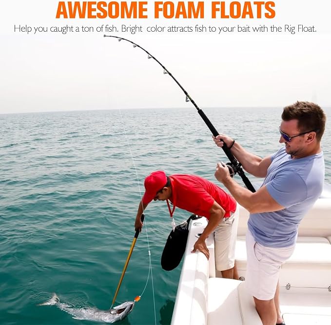 Dovesun 220/104/80/60/54/52/42pcs Pompano Rig Floats for Surf Fishing Foam Bobbers for Fishing Fly Fishing Bobbers Floats Bright Color Kit/Round/Cylindrical/Heart/Bullet/Pill/Spin Shape