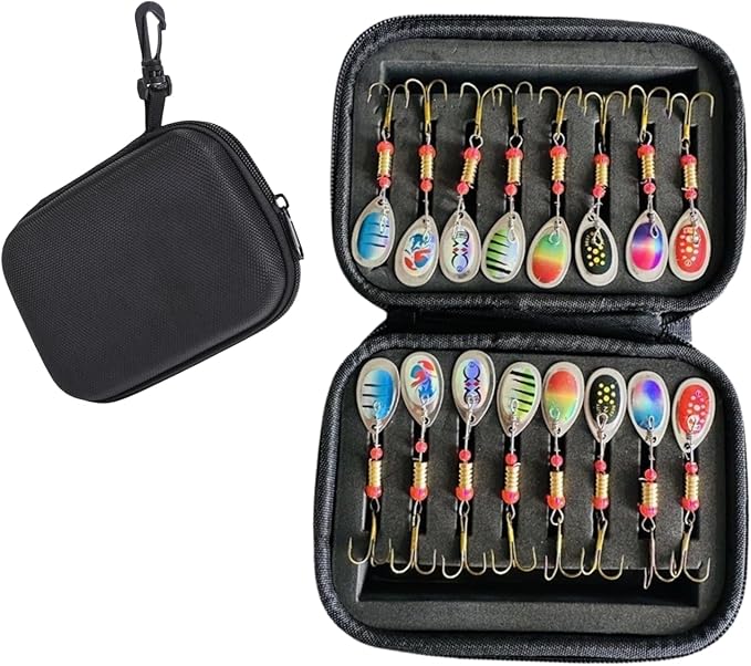 EVA Bait Storage Binder Bag, Waterproof Fishing Fly Lure & Spinner Bait Organizer, Leader Wallet Tackle Binder Case Bag