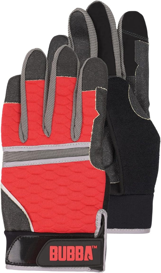 BUBBA Ultimate Fishing Gloves with Cut Resistant Construction, Cloth Thumb and Touch Screen Usability for Fishing, Angling, Boating and Outdoors