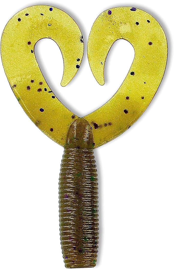 Yamamoto 4"/5" Double Tail Grub Soft Plastic Fishing Angling Swimbait Lures with Crawfish Design - 20 Pack