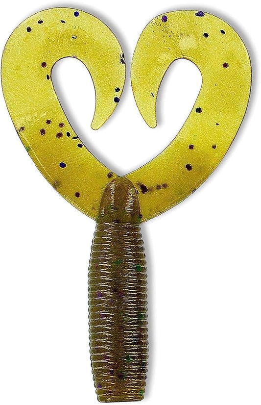 Yamamoto 4"/5" Double Tail Grub Soft Plastic Fishing Angling Swimbait Lures with Crawfish Design - 20 Pack