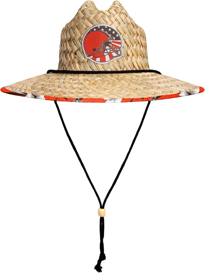FOCO Men's NCAA College Team Logo Floral Straw Sun Hat