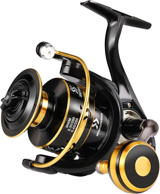 Sougayilang Spinning Reels Light Weight Ultra Smooth Powerful Fishing Reels Red & Blue & Golden