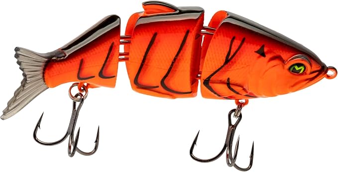 Lew's MachShad Fishing Lure, Lipless Jointed Swimbait, Realistic Swimming Action, Slow Sinking, Size 4 Mustad KVD Elite Short Triple Grip Treble Hooks