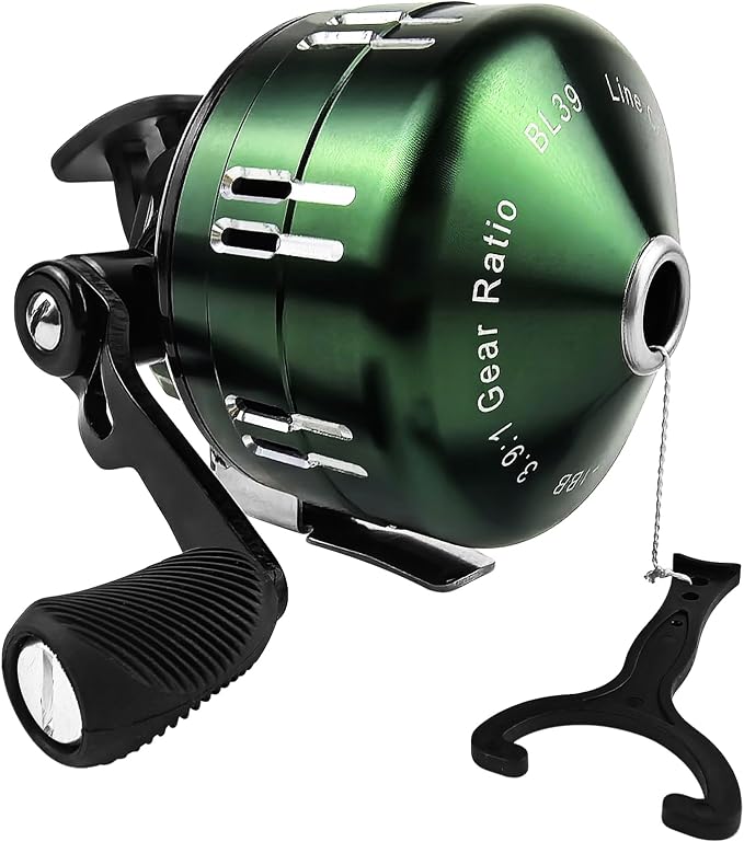 Spincast Fishing Reel, All-Metal Gears, Easy to Use Push Button Casting Design, Changeable Right/Left-Hand Retrieve