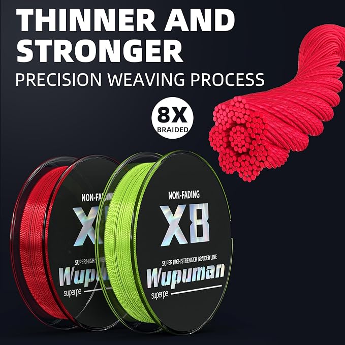 Braided Fishing Line 8 Strands (Non-Fading) Super 100% PE(LBS:6/8/10/15/20/30/40/50/60/70/80/90/100/130/150/200)(150M 300M 500M 1000M) Ocean, Lake,Parks, River Fishing
