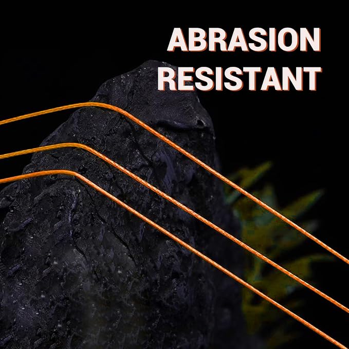 ANGRYFISH 8 Strand PE Braided Fishing Line - High-Visibility to Anglers, Invisible to Fish - Ultra-Strong & Abrasion Resistant - Thinner Diameter for Longer Casts - Pink/Orange - Saltwater/Freshwater