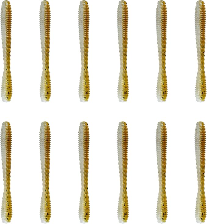 6th Sense – Bounce Worm Bass Fishing Lure Soft Plastic Worm for Wacky Neko Drop Shot Texas Rig