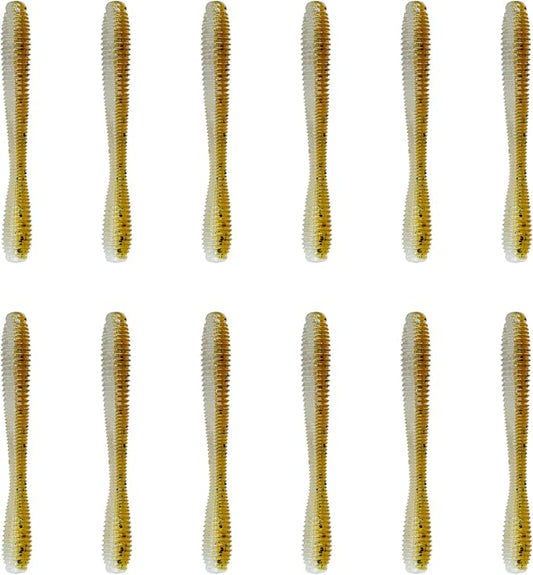 6th Sense – Bounce Worm Bass Fishing Lure Soft Plastic Worm for Wacky Neko Drop Shot Texas Rig