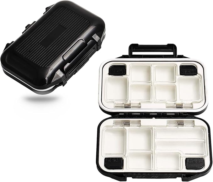 Waterproof Fishing Lure Box Spoon Hooks Baits Storage Tackle Box Containers for Casting Fishing Fly Fishing,Large/Medium/Small Lure Case
