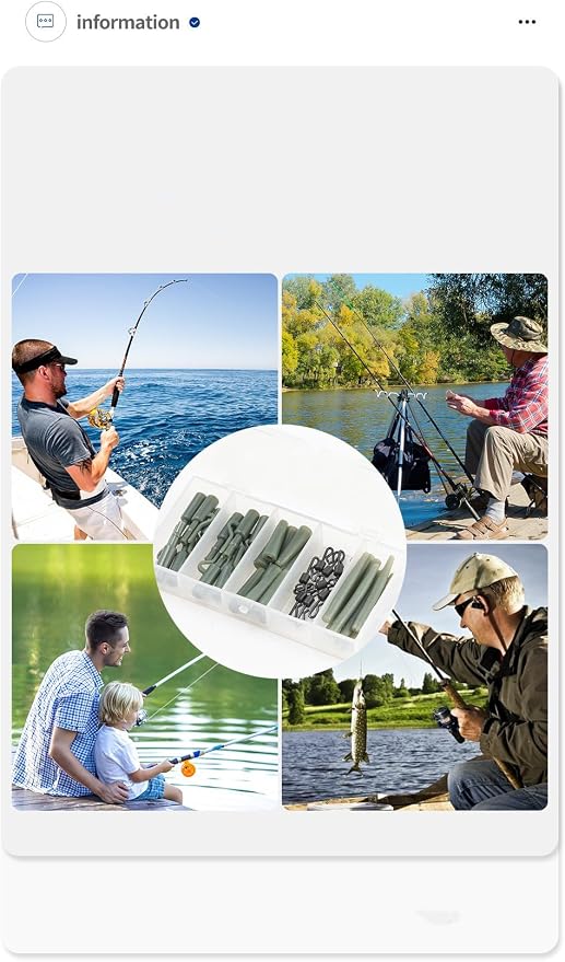 80-Piece 2Colors Carp Fishing Tackle Kit - Anti-Tangle Sleeves Quick-Change Rolling Swivel Connectors Safety Lead Clips Tail Rubber Protective Sleeves Outdoor Wild Fishing Accessories