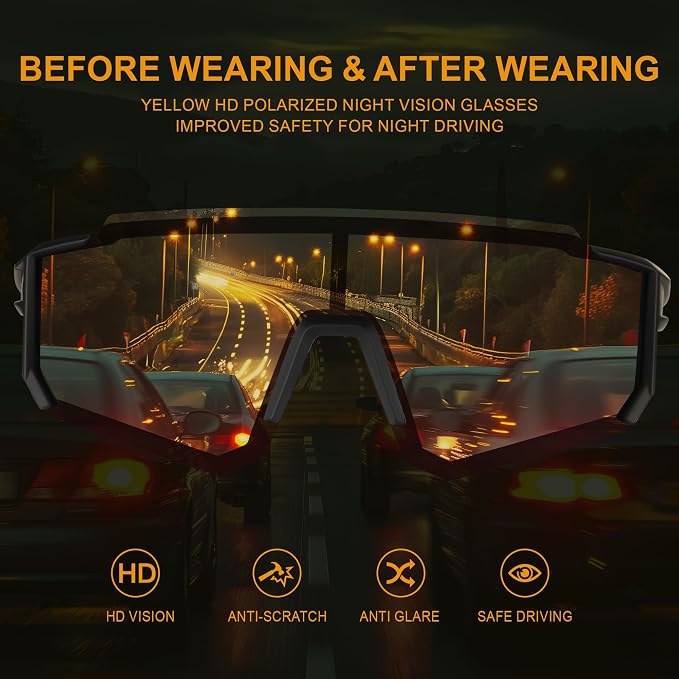 Polarized Sports Sunglasses for Men and Women,Fishing Cycling Mountain Bike Baseball Sunglasses with UV Protection