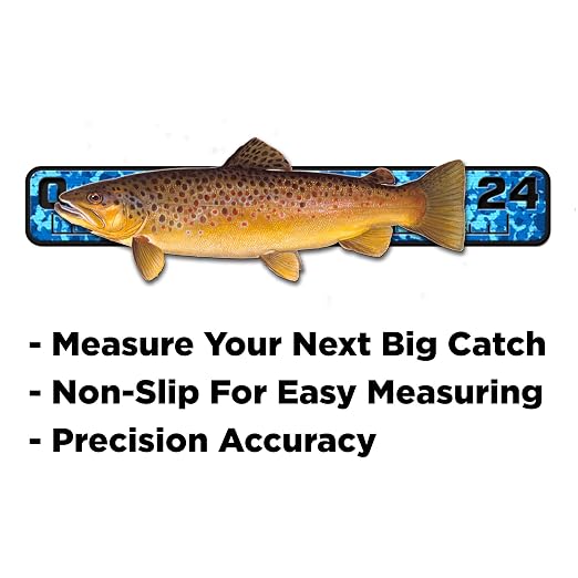 USATuff SeaDek EVA Foam Fish Measuring Ruler for Boat, Fishing, Kayak | Adhesive Backing Peel & Stick - 24" Aqua Camo-Black