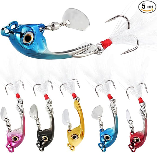 Sougayilang Jigs Fishing Lures Sinking Metal Spoons Micro Jigging Bait