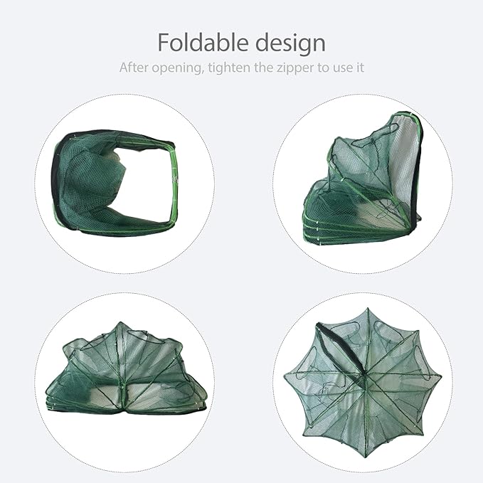 Foldable Minnow Trap,Crab Trap,Fishing Net,Bait Cage for Crabs Minnow Lobster Shrimp Crawfish