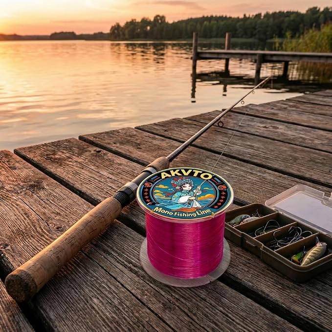 Monofilament Fishing Line, 500 Yards, 7-38 LB Test, High Strength Abrasion Resistant