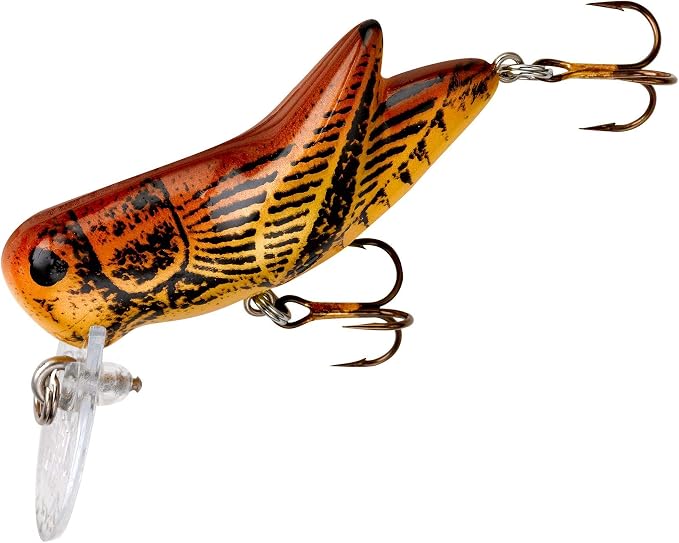 Rebel Lures Crickhopper Cricket/Grasshopper Crankbait Fishing Lure, 1 1/2 Inch, 1/4 Ounce