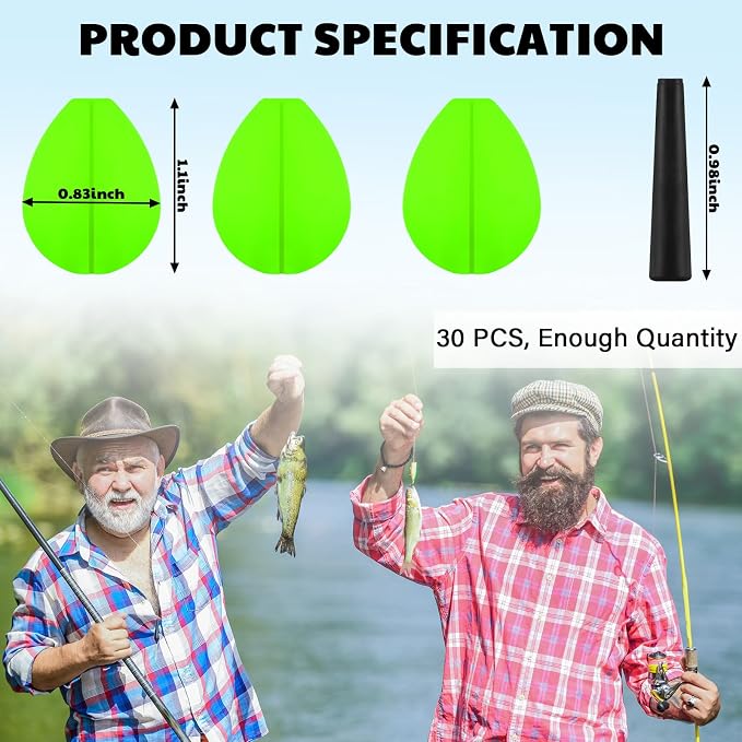 30 Pcs Trout Float Foam Teardrop Strike Fishing Bobbers Fishing Floats Fly Fishing Strike Indicators for Trout Offshore Saltwater Freshwater