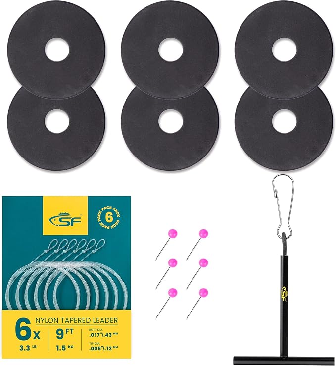 SF Pre-Tied Loop Fly Fishing Tapered Leader Nylon Clear Trout Freshwater Saltwater Bonefish Permit Bass Salmon Steelhead 7.5FT 9FT 10FT 12FT 15FT 0X 1X 2X 3X 4X 5X 6X 7X