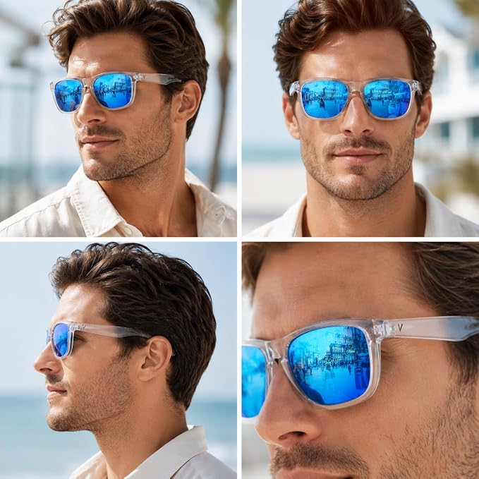 Polarized Sunglasses for Men & Women, Lightweight Driving Sunglasses for Fishing, Golf, Sports, UV400 Protection