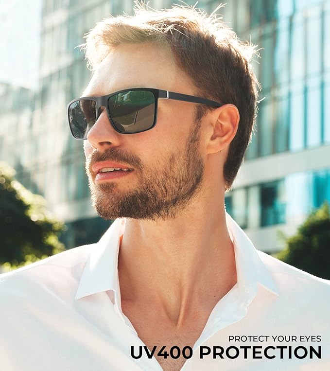 KALIYADI Polarized Mens Sun-Glasses Sunglasses-Men : Classic Sunglasses with UV Protection for Fishing Driving Golf