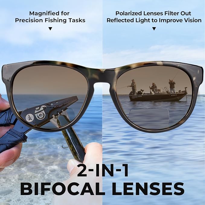 KastKing Alsea Polarized Bifocal Sports Sunglasses With PuriVex Protective Lens Coating,Grilamid Frame,Women Sunglasses