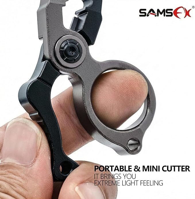 SAMSFX Mini Fishing Pliers with Fly Fishing Zinger Retractor, Fish Hook Remover Tool, Split Ring Pliers for Saltwater & Freshwater, Tungsten Carbide Cutters, Fishing Gear Gift for Anglers