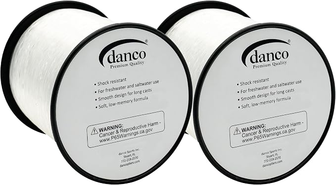 Monofilament Fishing Line | Jumbo Amount 2-1/4 lb Spools Value Pack - Low Memory and Stretch - Abrasion Resistant - Freshwater and Saltwater Fishing Line